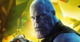 Thanos, the powerful Marvel villain, holds the Infinity Gauntlet, showcasing his quest for ultimate power.