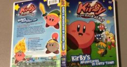 DVD cover and disc for "Kirby: Right Back At Ya!" featuring characters and promotional details from the 4Kids dub.