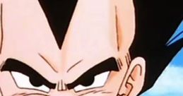 Vegeta from Dragon Ball Z in Castilian Spanish, showcasing his signature serious expression and iconic hairstyle.