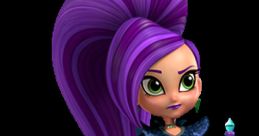 Zeta the Sorceress from Shimmer and Shine, with striking purple hair and holding a magical potion. Voiced by Lacey Chabert.