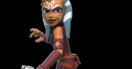 Ahsoka Tano from Disney Infinity, wielding a green lightsaber, showcases her unique Jedi warrior style and confidence.