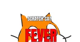 Scratch Cat running with bold text "FEVER," representing the popular Scratch Meme trend. Fun and engaging design.