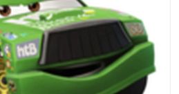 Chick Hicks from Disney Infinity, featuring his iconic green race car design and playful expression.