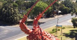 Larry The Lobster "Oh, thank you," Larry said as he received the shiny new antenna from Sandy. The of his cheerful voice