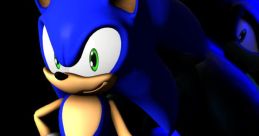 Sonic the Hedgehog stands confidently, showcasing his iconic blue design, featured in Sonic Unleashed as Sonic the Werehog.