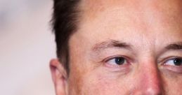 Elon Musk's close-up portrait, showcasing his thoughtful expression and signature style in a sleek black jacket.