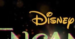 Colorful logo of Disney's "Encanto," featuring vibrant lettering with a magical background, representing family and togetherness.