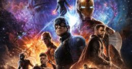 Epic ensemble of heroes from Marvel's Avengers: Endgame facing Thanos in a battle for the universe's fate.