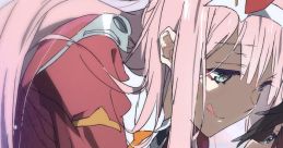 Zero Two and Hiro share a tender moment in water, showcasing their connection from "Darling In The Franxx."