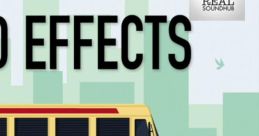 Colorful bus graphic alongside a cityscape, featuring the title "Bus Effects" for sound design and audio projects.