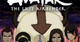 Main characters from "Avatar: The Last Airbender" united, showcasing elemental powers and their journey together.