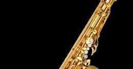 Shiny gold saxophone with intricate keys and elegant curves, ideal for jazz and classical music enthusiasts.