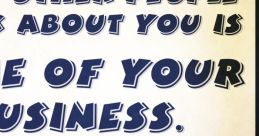 None Of Your Business "None of Your Business" is the third single released from Salt-n-Pepa's fourth studio album, Very