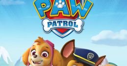 Paw Patrol team poses together, featuring Chase, Marshall, Skye, Rocky, and Rubble in a vibrant outdoor setting.