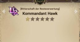 Kommandant Hawk character from Greenhawkrecords gameplay, featuring collectibles surrounded by vibrant graphics and stats.