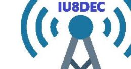 Graphic of a telecommunications tower with IU8DEC branding and radio wave signals, symbolizing connectivity and technology.