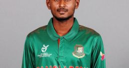 Bangladesh cricketer Aminul in green team jersey, showcasing team spirit and readiness for international competition.