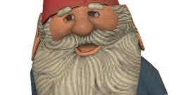 Gnome Chompski with a red hat and gray beard, showcasing a whimsical garden decoration style and playful character.