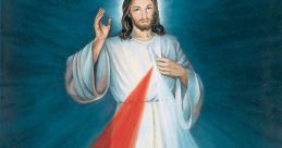 Jesus radiates divine mercy, with red and white rays symbolizing love and compassion. Emphasizing hope and faith.