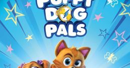 Colorful cast of playful puppies from "Puppy Dog Pals," featuring Buster, showcasing friendship and fun adventures.