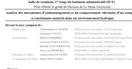 Thesis defense of Abakar Malloum at Le Mans University on composite materials and their behavior in hydric environments.