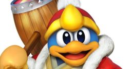 King Dedede, the iconic video game character, poses confidently with his powerful hammer and royal attire.