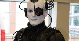 Borg cosplay featuring intricate black armor and cybernetic enhancements, reflecting the essence of N. Borg character design.