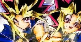 Yugi and Yami hold the Millennium Puzzle, symbolizing unity and strategy in Yu-Gi-Oh! Duel battles.