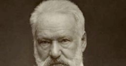 Portrait of Victor Hugo, the renowned French writer, showcasing his distinguished features and iconic white beard.