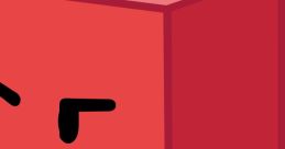 Blocky from BFB frowning, representing his iconic angry expression in a vibrant red cube design.