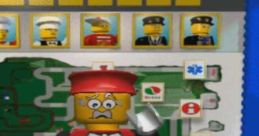 Informaniac character from Lego Island interacting with a map, providing helpful information to players in the game.