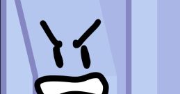 Liy from BFB expressing anger, featuring a blue background and a sharp, exaggerated facial expression.