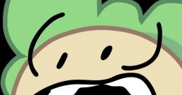 Surprised Taco (BFB) character with green lettuce hair, wide eyes, and an open mouth, expressing shock or disbelief.