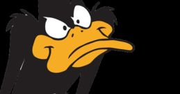 Daffy Duck, iconic character from Bugs Bunny Builders, strikes a comical pose with an expressive, discontented expression.