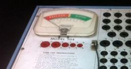 Vintage Test Model 204 equipment featuring tube test instructions and self-service functionality for electronics testing.