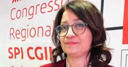 Tamara Carlino at the XII Congresso Regionale SPI CGIL in Calabria, representing regional interests and community engagement.