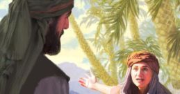 Débora passionately communicates with a man against a backdrop of palm trees and mountains, highlighting her leadership role.