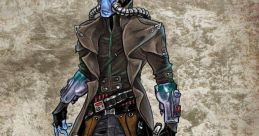 Cad Bane stands menacingly in a trench coat, wielding blasters with a unique alien design and iconic wide-brimmed hat.