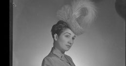 Elegant portrait of a woman in vintage attire with a stylish hat, showcasing classic fashion and timeless beauty.