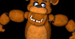 Freddy Fazbender from "Dayshift at Freddy's" stands with a playful pose, showcasing his iconic bear features and charm.