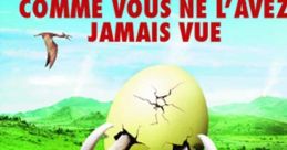 RRRrrrr!!! movie poster featuring a cracked egg and prehistoric scenery, highlighting a comedic take on prehistory.