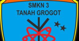 Emblem of SMKN 3 Tanah Grogot representing the Teknik Audio Video program, featuring a vibrant blue and red design.