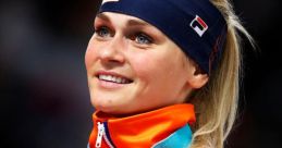 Irene Kraak proudly displays her medal, wearing the vibrant Team Netherlands jacket at the PyeongChang Olympics.