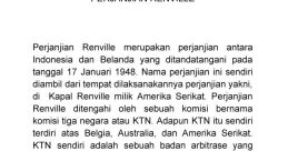 Overview of key figures in the Renville Agreement between Indonesia and the Netherlands, signed January 17, 1948.