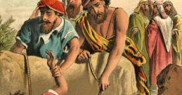 Joseph's brothers plotting against him, illustrating the biblical story of betrayal and brotherhood. Historical depiction.