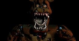 Creepy animatronic bear from Nightmare Nights Jumpscare 2, featuring gaping jaws, sharp teeth, and a menacing expression.