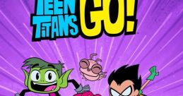 Popular Teen Titans Go! characters: Beast Boy, Starfire, Robin, Raven, and Cyborg displaying their powers in a vibrant scene.