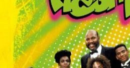 Iconic cast of "The Fresh Prince of Bel-Air" showcasing vibrant 90s fashion and humor in an unforgettable family scene.