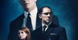 Legend movie poster featuring Tom Hardy as the Kray twins, showcasing themes of crime and duality in London’s underworld.