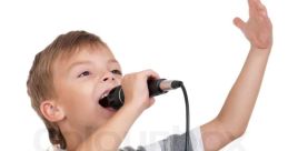 The boy with a mic The boy with a mic is a of that capture the essence of a young boy's passion for and performance.